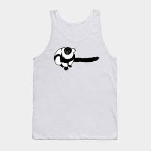 Kizzy the Black and White Ruffed Lemur Tank Top